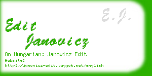 edit janovicz business card